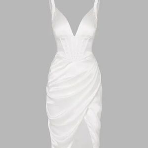 Luxury Silk White Dress